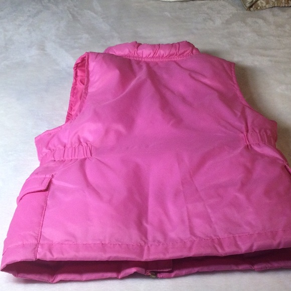 🌼 Barbie Pink GYMBOREE 🌼 Pink Puffer Vest  w/ pockets &  zipper - Picture 2 of 8